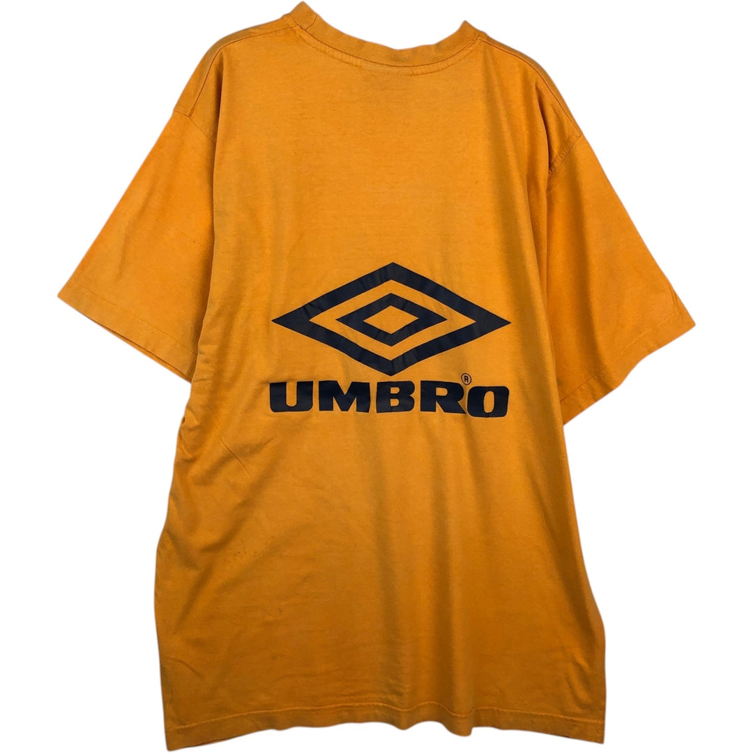 Umbro Advertising Logo Print T-Shirt, Men's Size L (approx.) cotton yellow type Vintage Second Hand