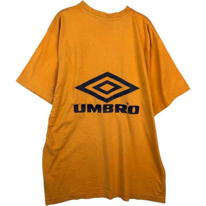 Umbro Advertising Logo Print T-Shirt, Men's Size L (approx.) cotton yellow type Vintage Second Hand