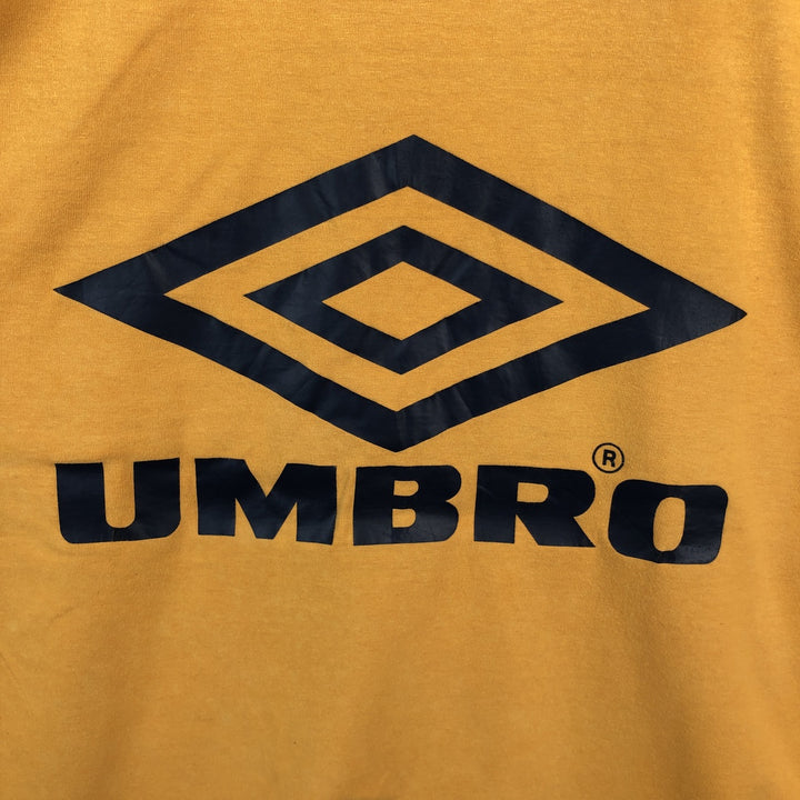 Umbro Advertising Logo Print T-Shirt, Men's Size L (approx.) cotton yellow type Vintage Second Hand