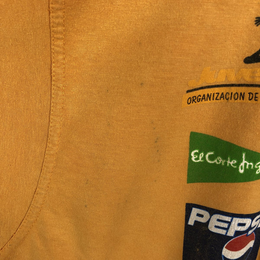 Umbro Advertising Logo Print T-Shirt, Men's Size L (approx.) cotton yellow type Vintage Second Hand