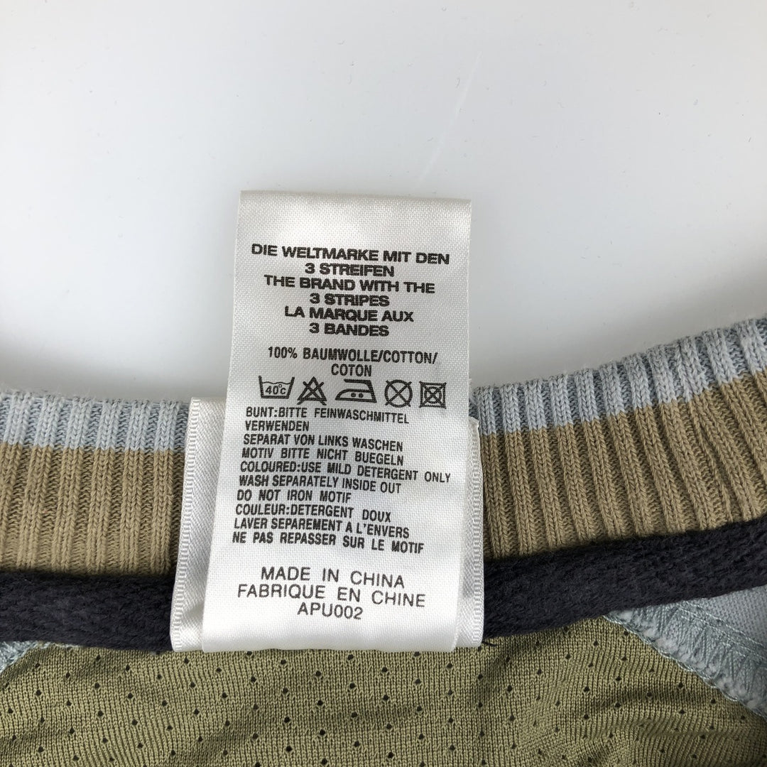 2000'S Adidas logo T-shirt, men's size M (approx.) cotton Blue type light blue Vintage Second Hand