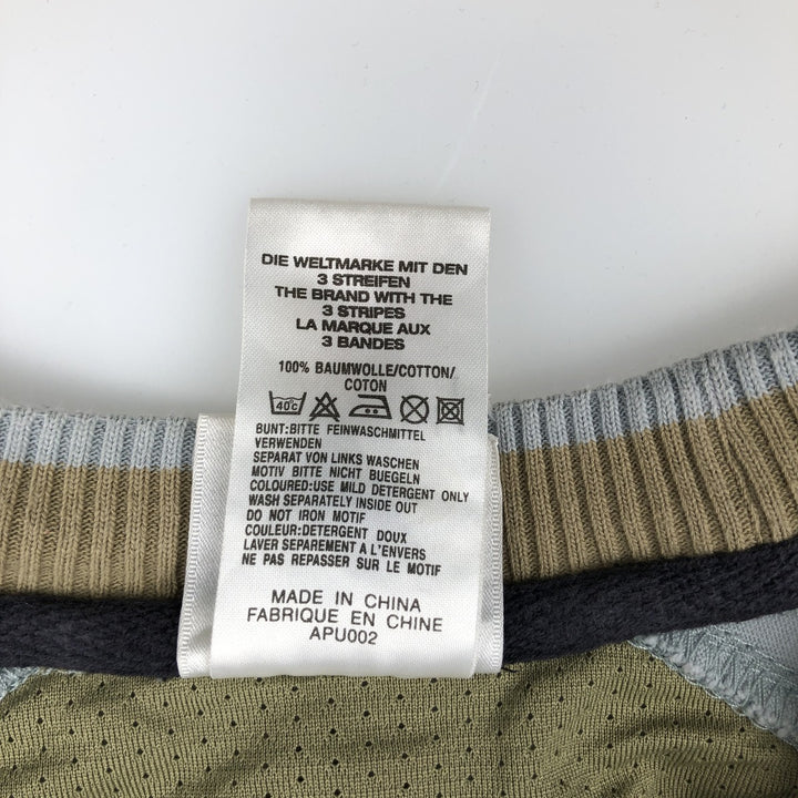 2000'S Adidas logo T-shirt, men's size M (approx.) cotton Blue type light blue Vintage Second Hand