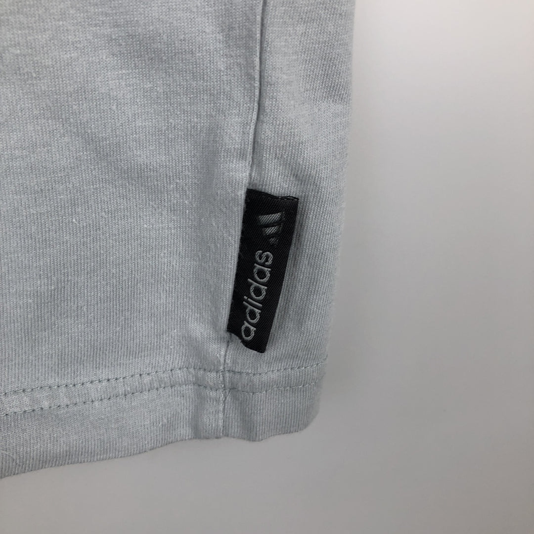 2000'S Adidas logo T-shirt, men's size M (approx.) cotton Blue type light blue Vintage Second Hand