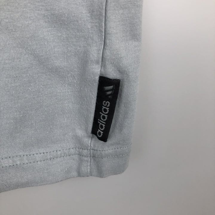 2000'S Adidas logo T-shirt, men's size M (approx.) cotton Blue type light blue Vintage Second Hand