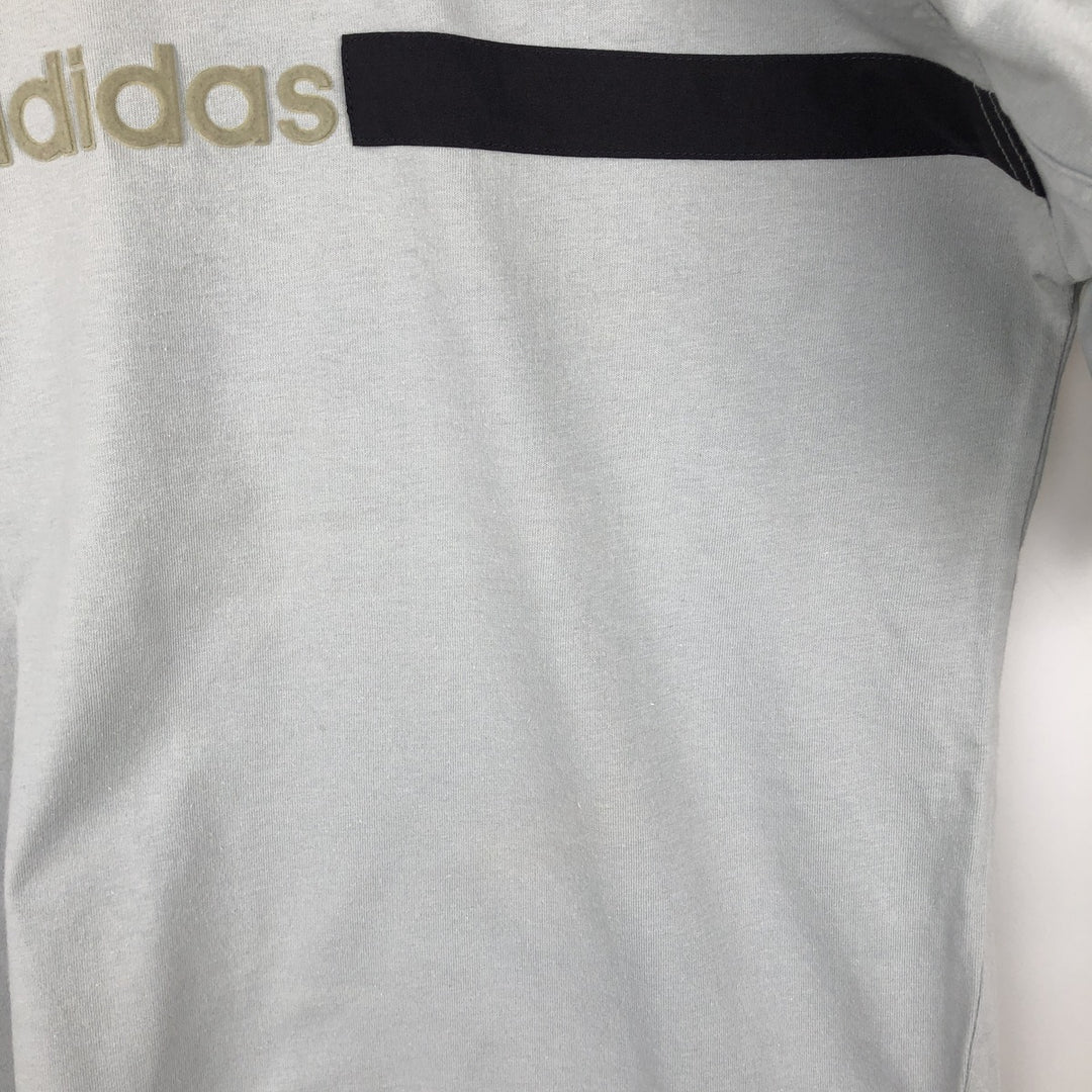 2000'S Adidas logo T-shirt, men's size M (approx.) cotton Blue type light blue Vintage Second Hand