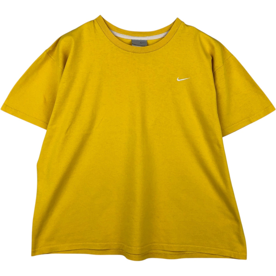 00'S Nike One Point Logo T-shirt Men's L size cotton yellow type Vintage Second Hand