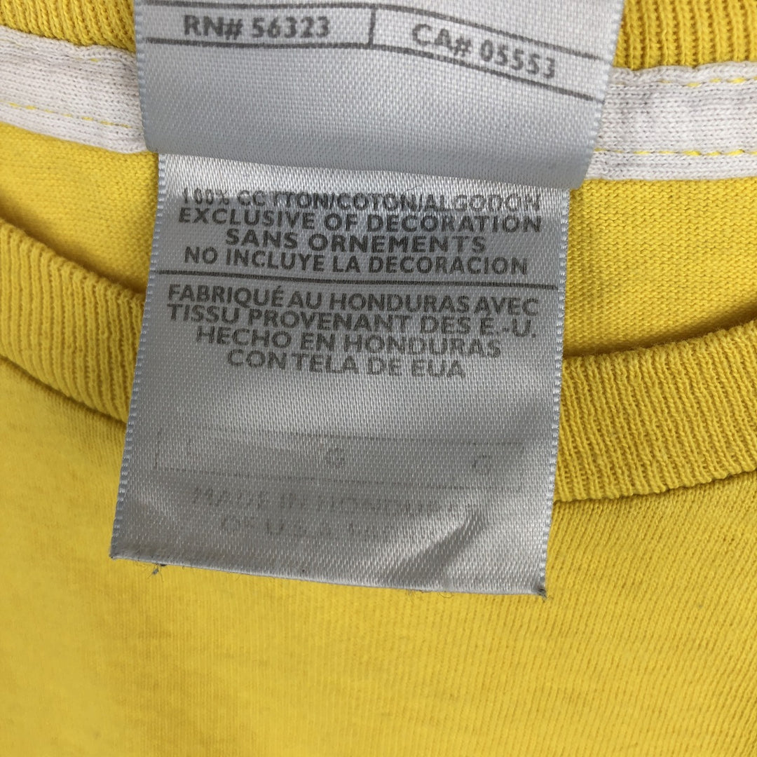 00'S Nike One Point Logo T-shirt Men's L size cotton yellow type Vintage Second Hand