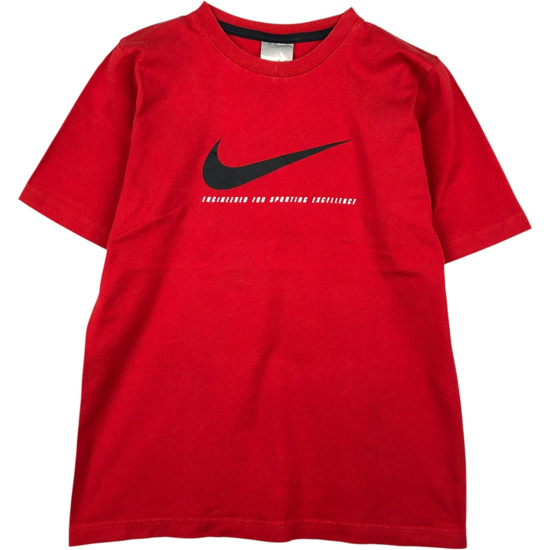 2000'S Nike logo print T-shirt, men's size S (approx.) cotton red type Vintage Second Hand