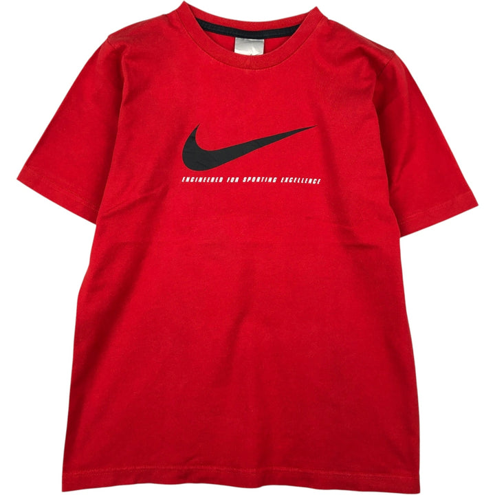 2000'S Nike logo print T-shirt, men's size S (approx.) cotton red type Vintage Second Hand