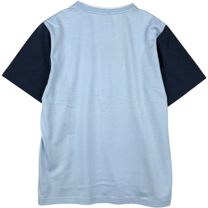 2000'S Nike Two-Tone Logo Print T-Shirt, Men's Size L (approx.) cotton Blue type light blue Vintage Second Hand