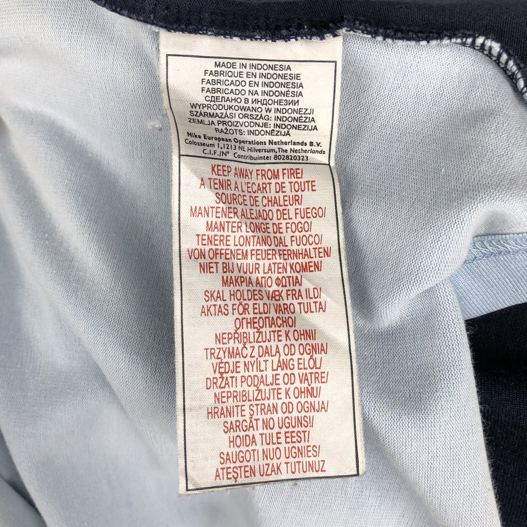 2000'S Nike Two-Tone Logo Print T-Shirt, Men's Size L (approx.) cotton Blue type light blue Vintage Second Hand