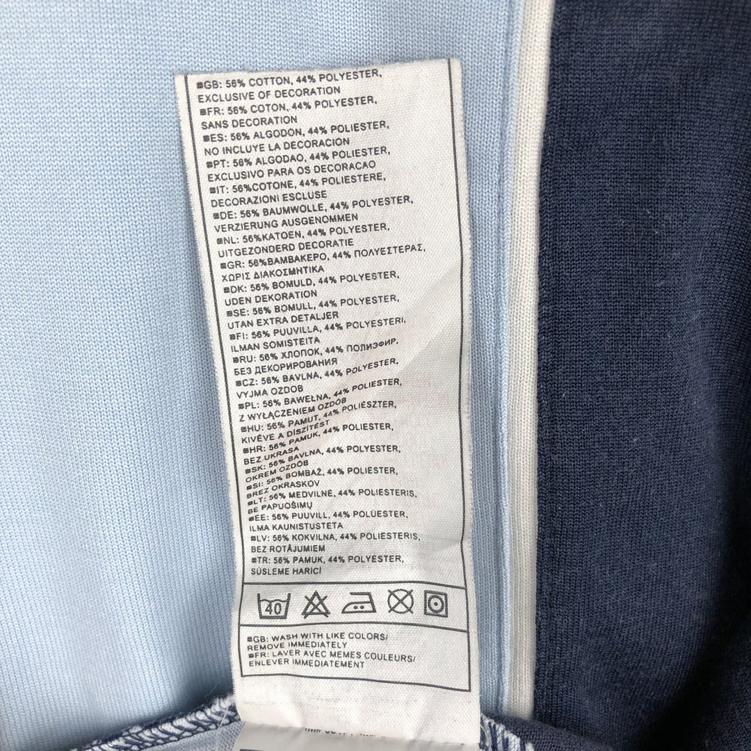 2000'S Nike Two-Tone Logo Print T-Shirt, Men's Size L (approx.) cotton Blue type light blue Vintage Second Hand