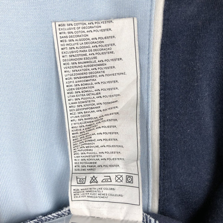 2000'S Nike Two-Tone Logo Print T-Shirt, Men's Size L (approx.) cotton Blue type light blue Vintage Second Hand