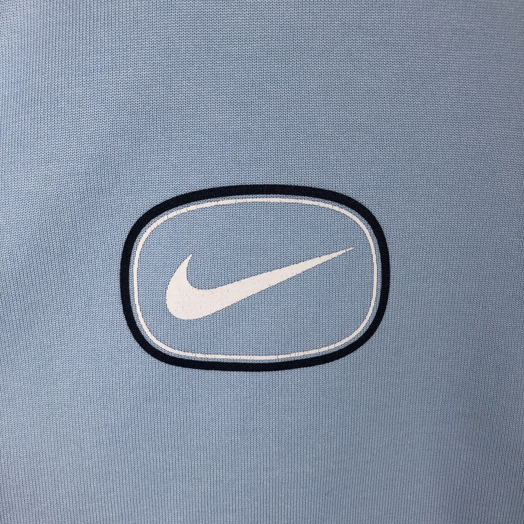 2000'S Nike Two-Tone Logo Print T-Shirt, Men's Size L (approx.) cotton Blue type light blue Vintage Second Hand