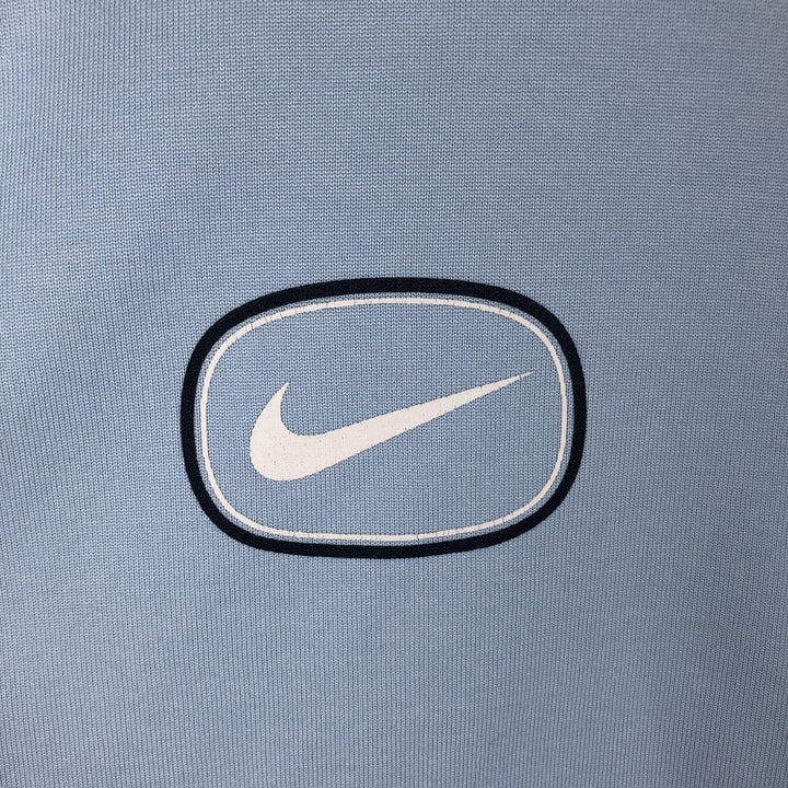 2000'S Nike Two-Tone Logo Print T-Shirt, Men's Size L (approx.) cotton Blue type light blue Vintage Second Hand
