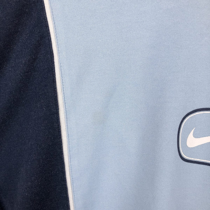 2000'S Nike Two-Tone Logo Print T-Shirt, Men's Size L (approx.) cotton Blue type light blue Vintage Second Hand