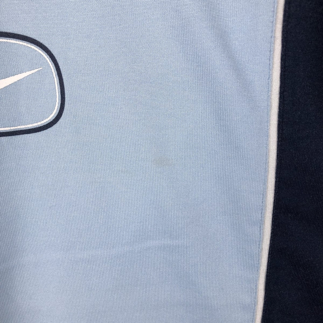 2000'S Nike Two-Tone Logo Print T-Shirt, Men's Size L (approx.) cotton Blue type light blue Vintage Second Hand