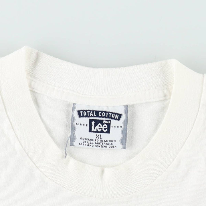 90s-00'S Lee Print T-Shirt, Men's XL (approx.) cotton white type Vintage Second Hand
