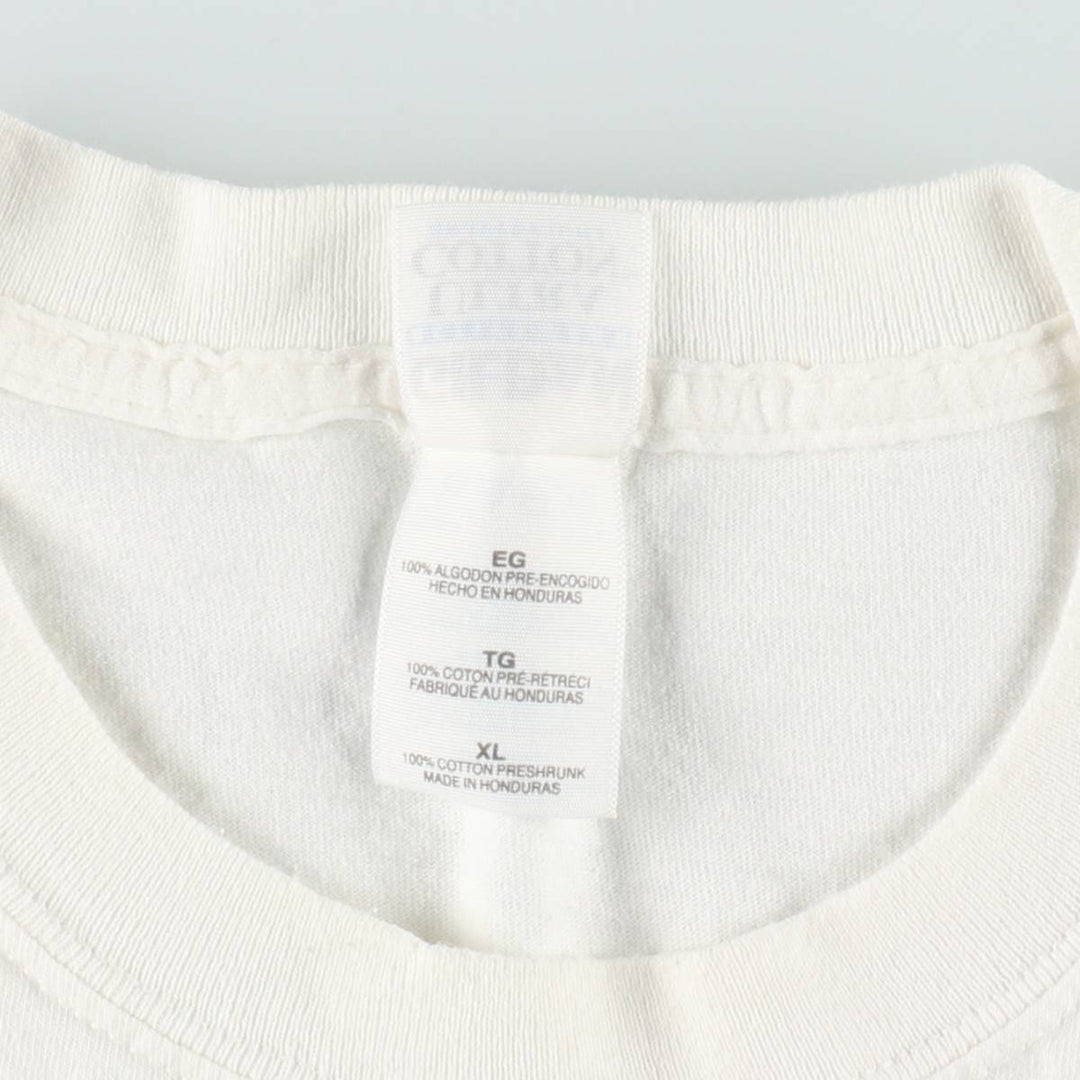 Gildan Printed T-shirt, Men's XL size cotton white type Vintage Second Hand