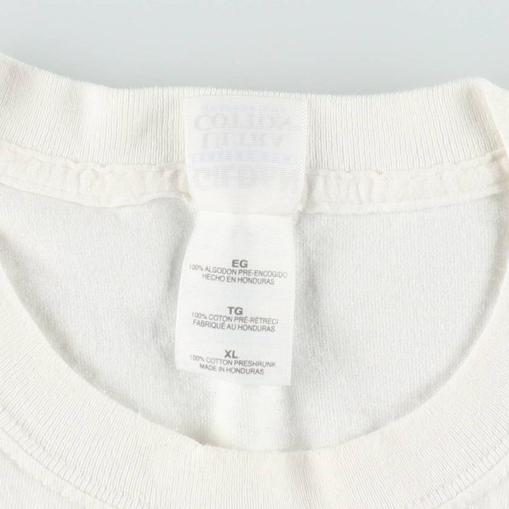 Gildan Printed T-shirt, Men's XL size cotton white type Vintage Second Hand