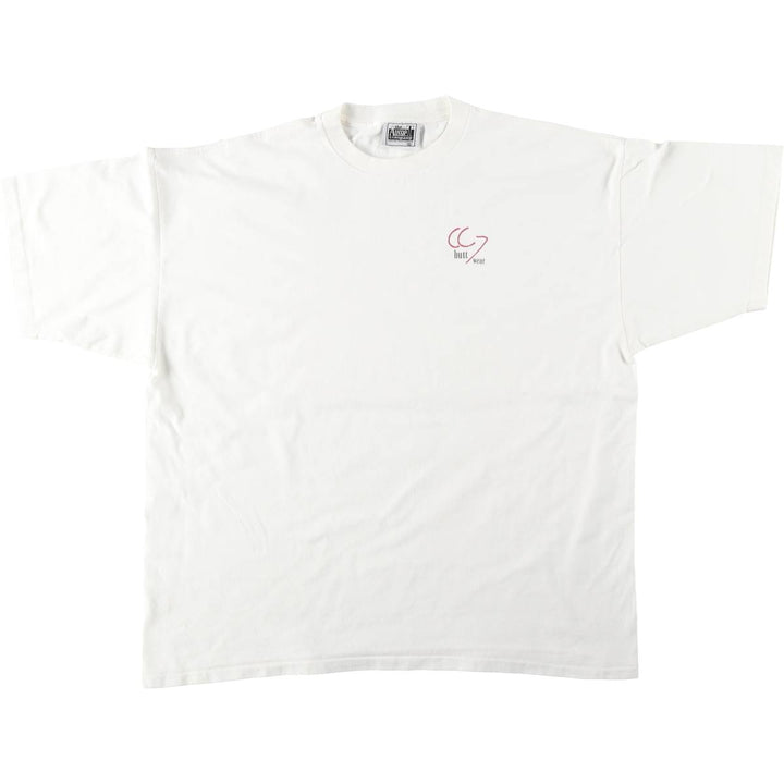 90'S The AussieT company message print T-shirt, made in USA, men's size XL equivalent, vintage. cotton white type Vintage Second Hand