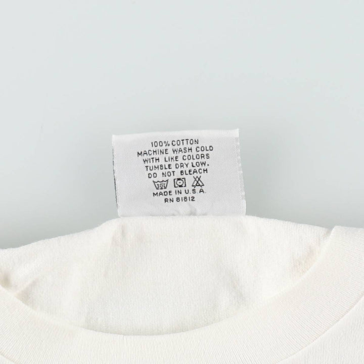 90'S The AussieT company message print T-shirt, made in USA, men's size XL equivalent, vintage. cotton white type Vintage Second Hand