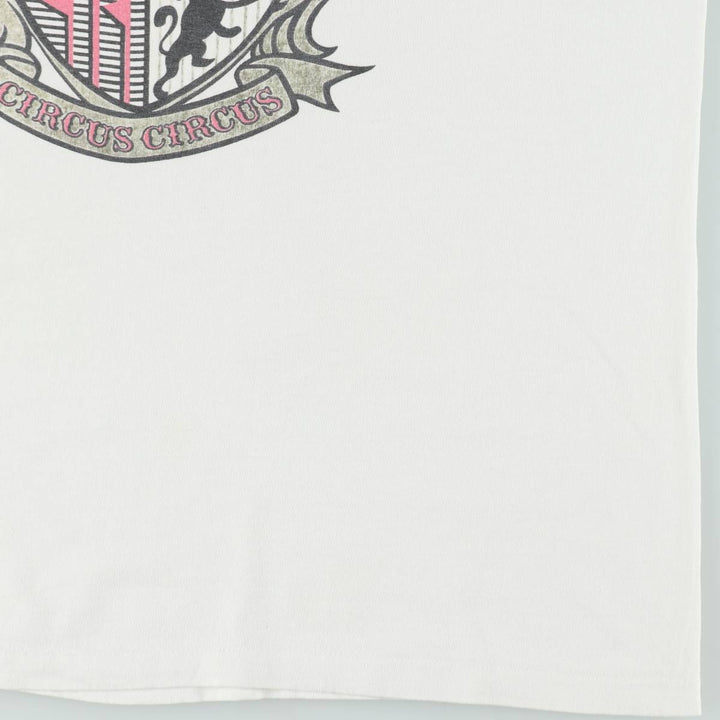 Vintage 90'S Circus Circus Hotel and Casino advertising T-shirt, men's size L (approx.). unclear white type Vintage Second Hand