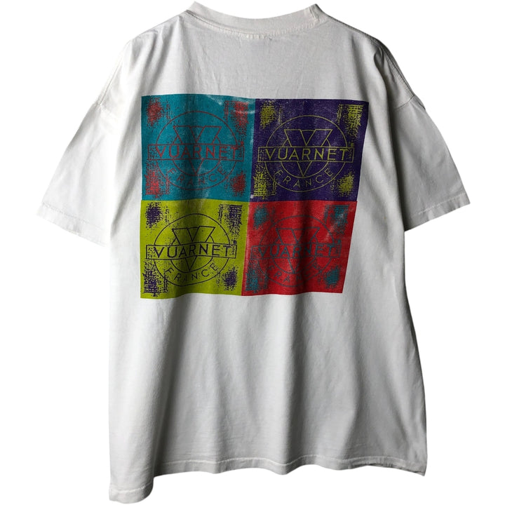 90'S VUARNET advertising t-shirt, made in USA, men's size XXL equivalent, vintage. cotton white type Vintage Second Hand