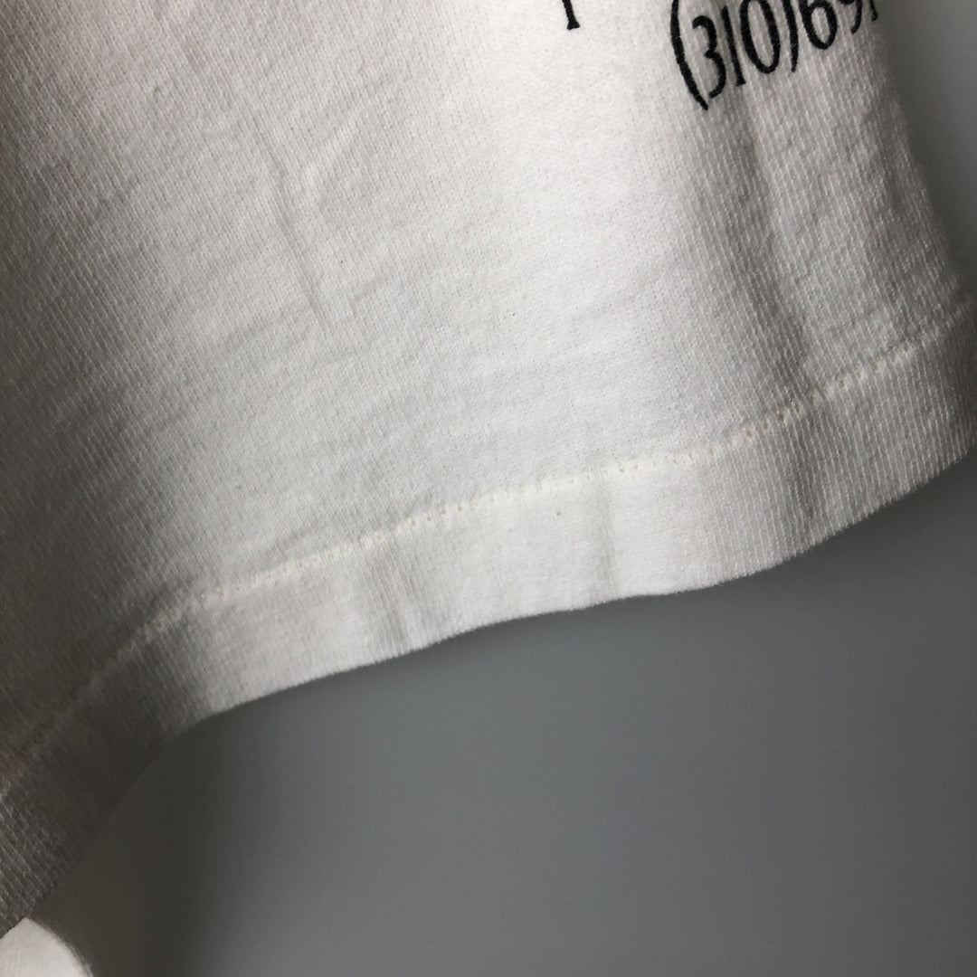 90'S HLMILLER Jesus Christ Back Print Message T-Shirt, Made in USA, Men's XL equivalent, Vintage cotton white type Vintage Second Hand