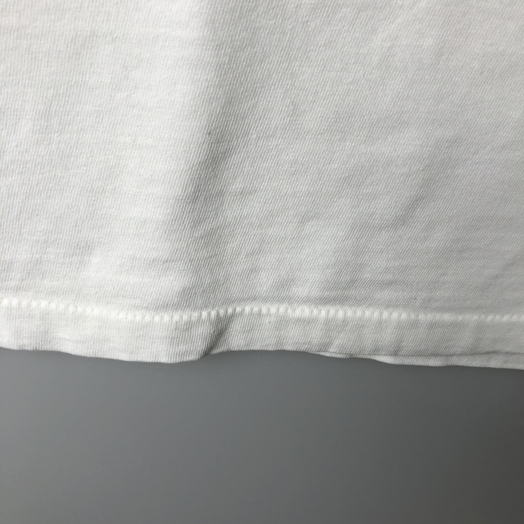 Printed T-shirt, Men's XL equivalent, Vintage unclear white type Vintage Second Hand