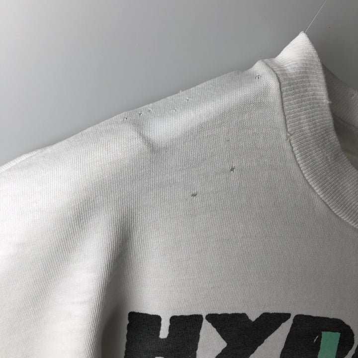 Printed T-shirt, Men's XL equivalent, Vintage unclear white type Vintage Second Hand
