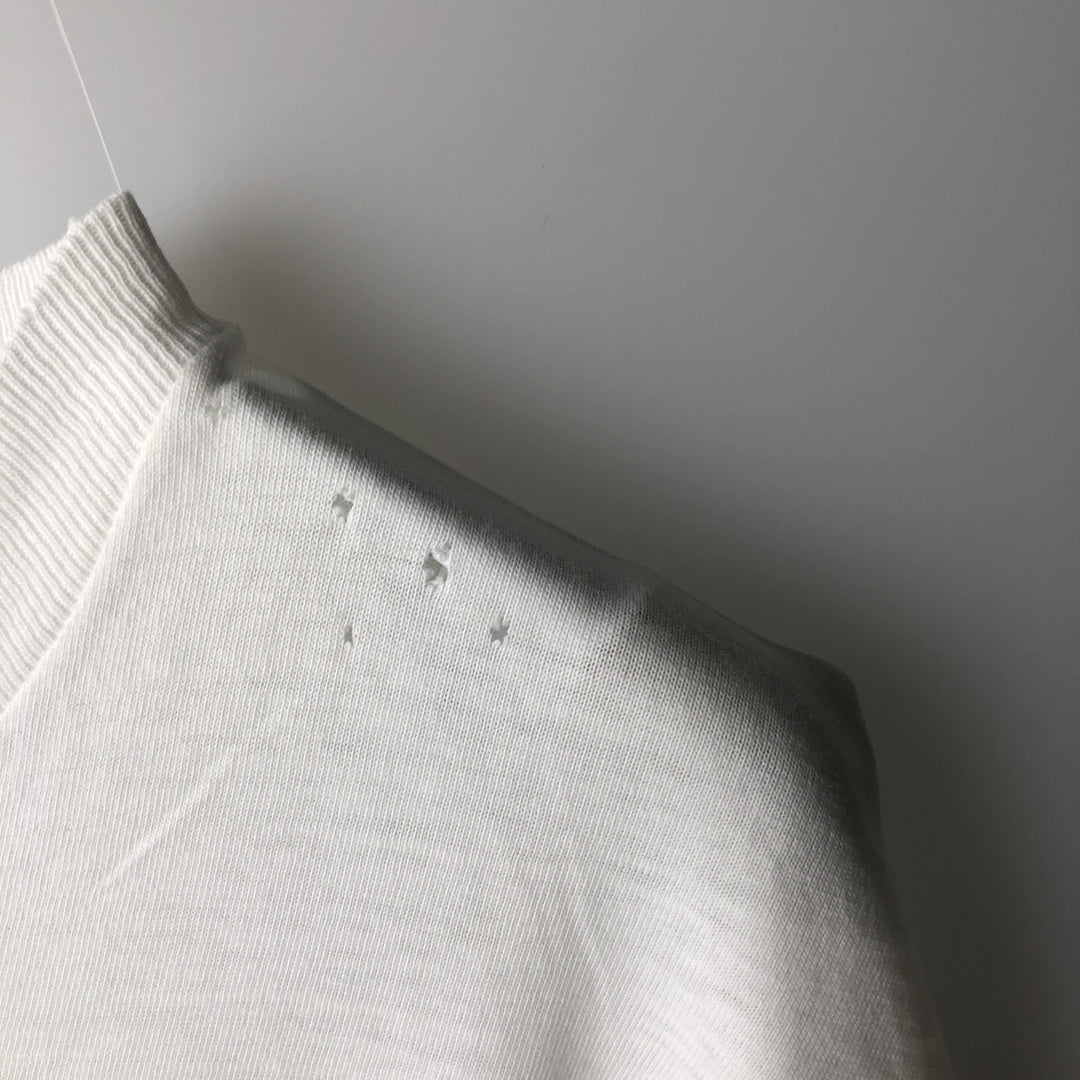 Printed T-shirt, Men's XL equivalent, Vintage unclear white type Vintage Second Hand