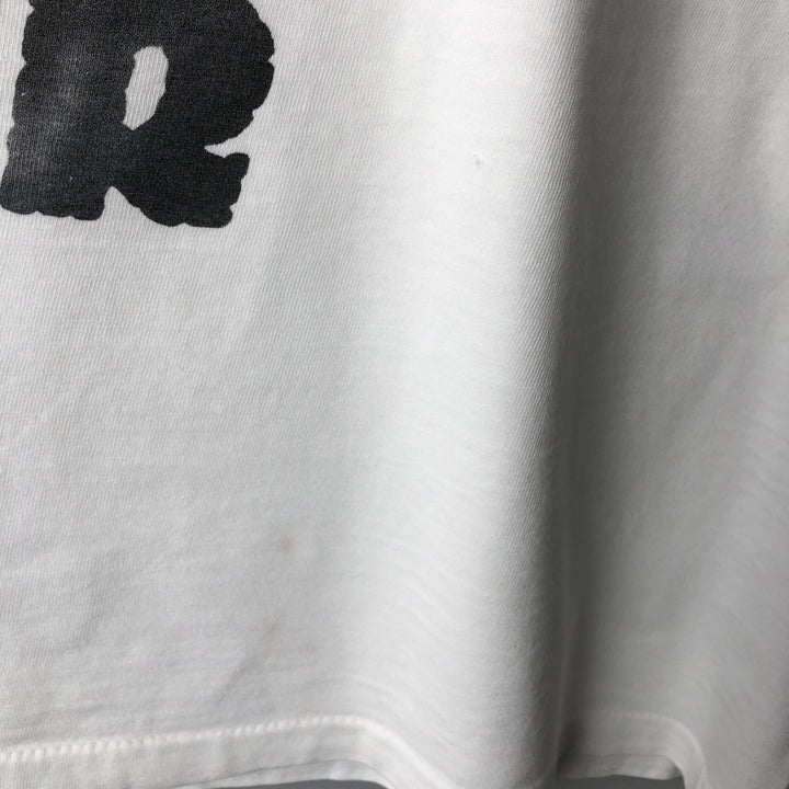 Printed T-shirt, Men's XL equivalent, Vintage unclear white type Vintage Second Hand
