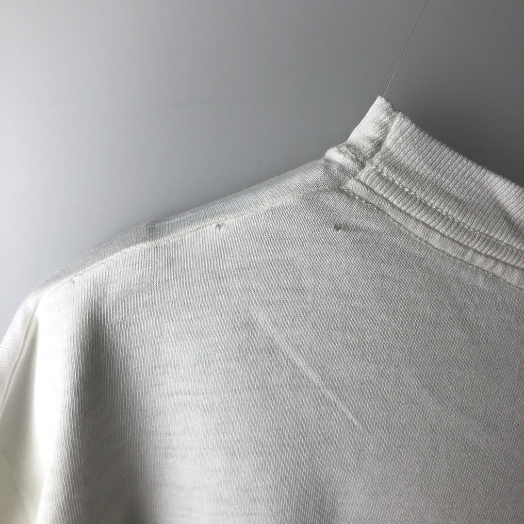 Printed T-shirt, Men's XL equivalent, Vintage unclear white type Vintage Second Hand
