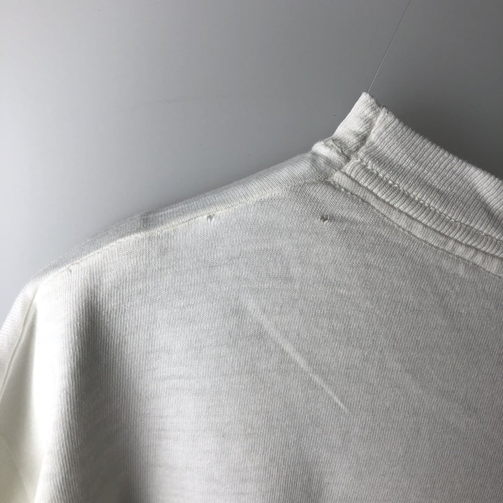 Printed T-shirt, Men's XL equivalent, Vintage unclear white type Vintage Second Hand