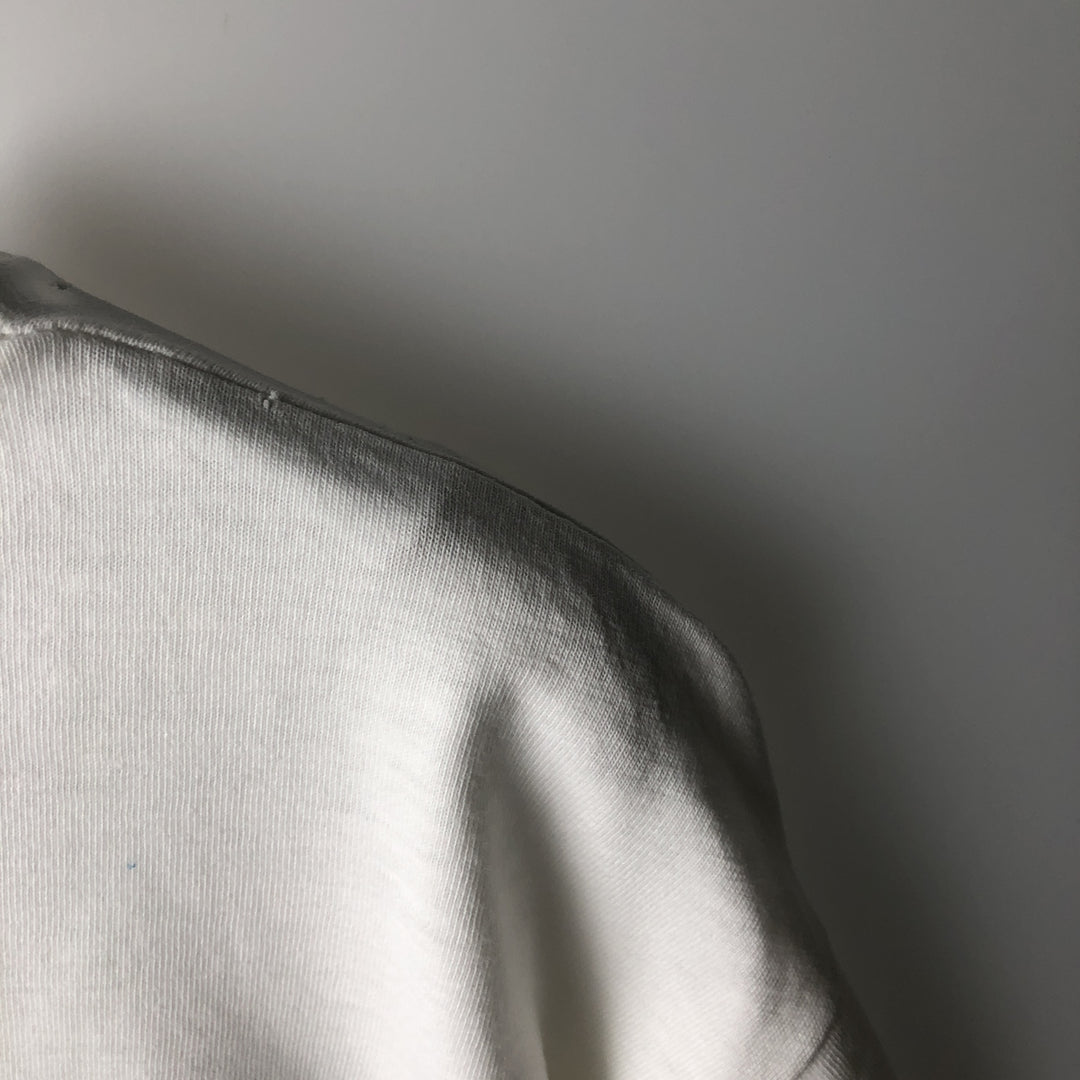 Printed T-shirt, Men's XL equivalent, Vintage unclear white type Vintage Second Hand