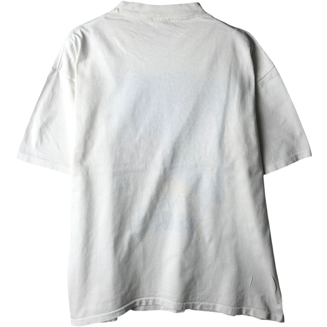90'S UNIVERSITEES Print T-Shirt, Made in USA, Men's XL equivalent, Vintage cotton white type Vintage Second Hand