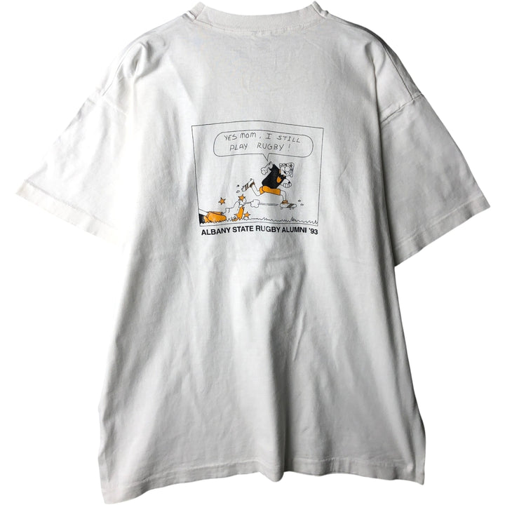 90'S Fruit of the Loom printed T-shirt, made in the USA, men's XL size, vintage cotton white type Vintage Second Hand