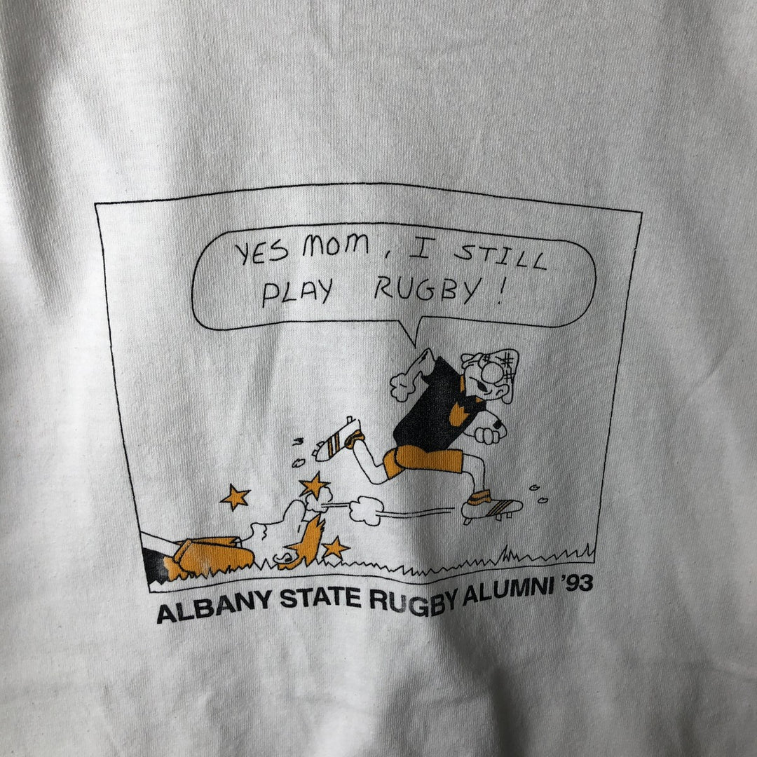 90'S Fruit of the Loom printed T-shirt, made in the USA, men's XL size, vintage cotton white type Vintage Second Hand