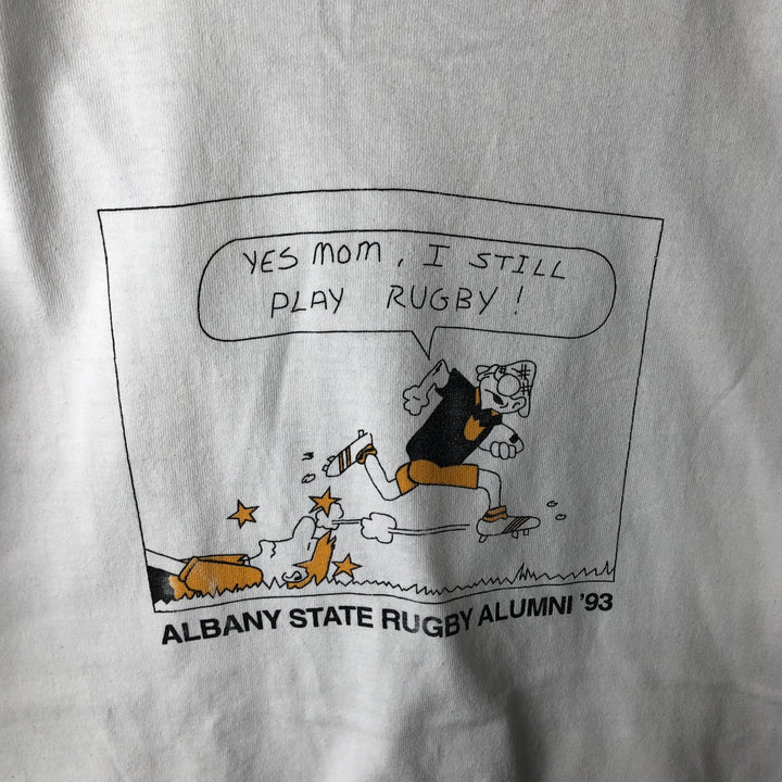 90'S Fruit of the Loom printed T-shirt, made in the USA, men's XL size, vintage cotton white type Vintage Second Hand