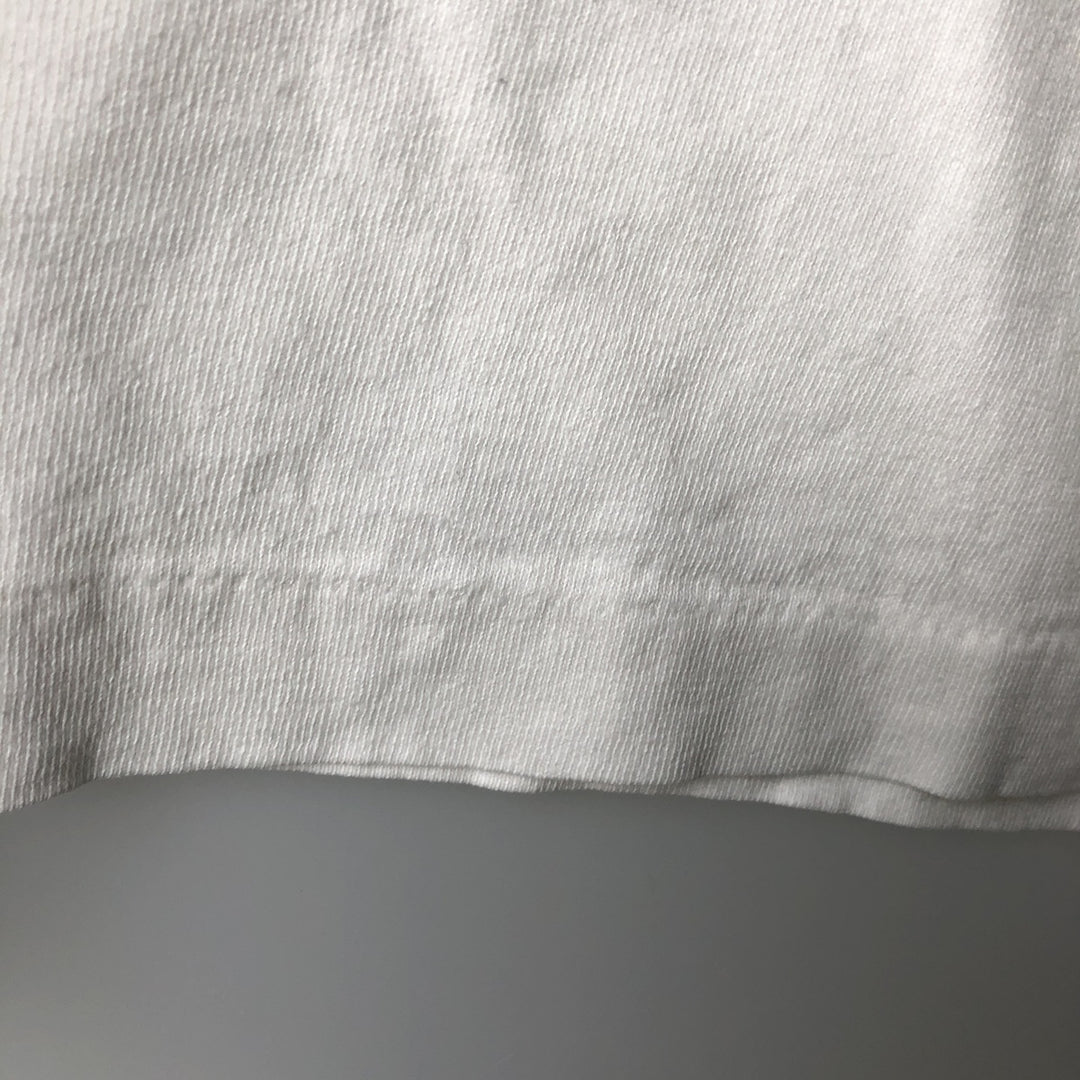 90'S Fruit of the Loom printed T-shirt, made in the USA, men's XL size, vintage cotton white type Vintage Second Hand