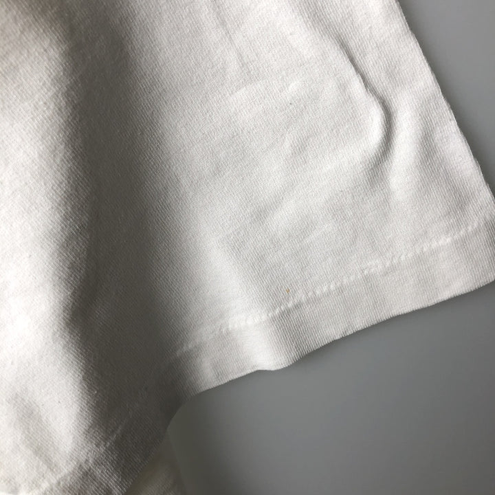 90'S Fruit of the Loom printed T-shirt, made in the USA, men's XL size, vintage cotton white type Vintage Second Hand