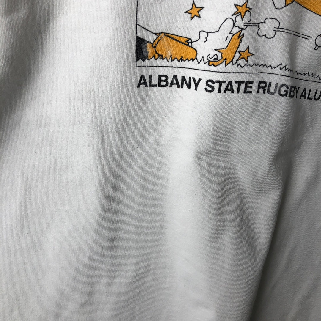 90'S Fruit of the Loom printed T-shirt, made in the USA, men's XL size, vintage cotton white type Vintage Second Hand