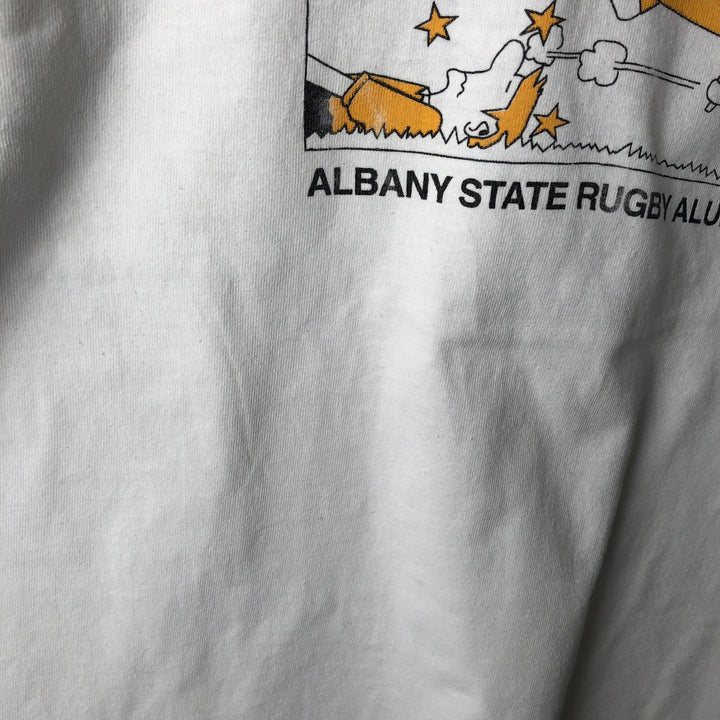 90'S Fruit of the Loom printed T-shirt, made in the USA, men's XL size, vintage cotton white type Vintage Second Hand