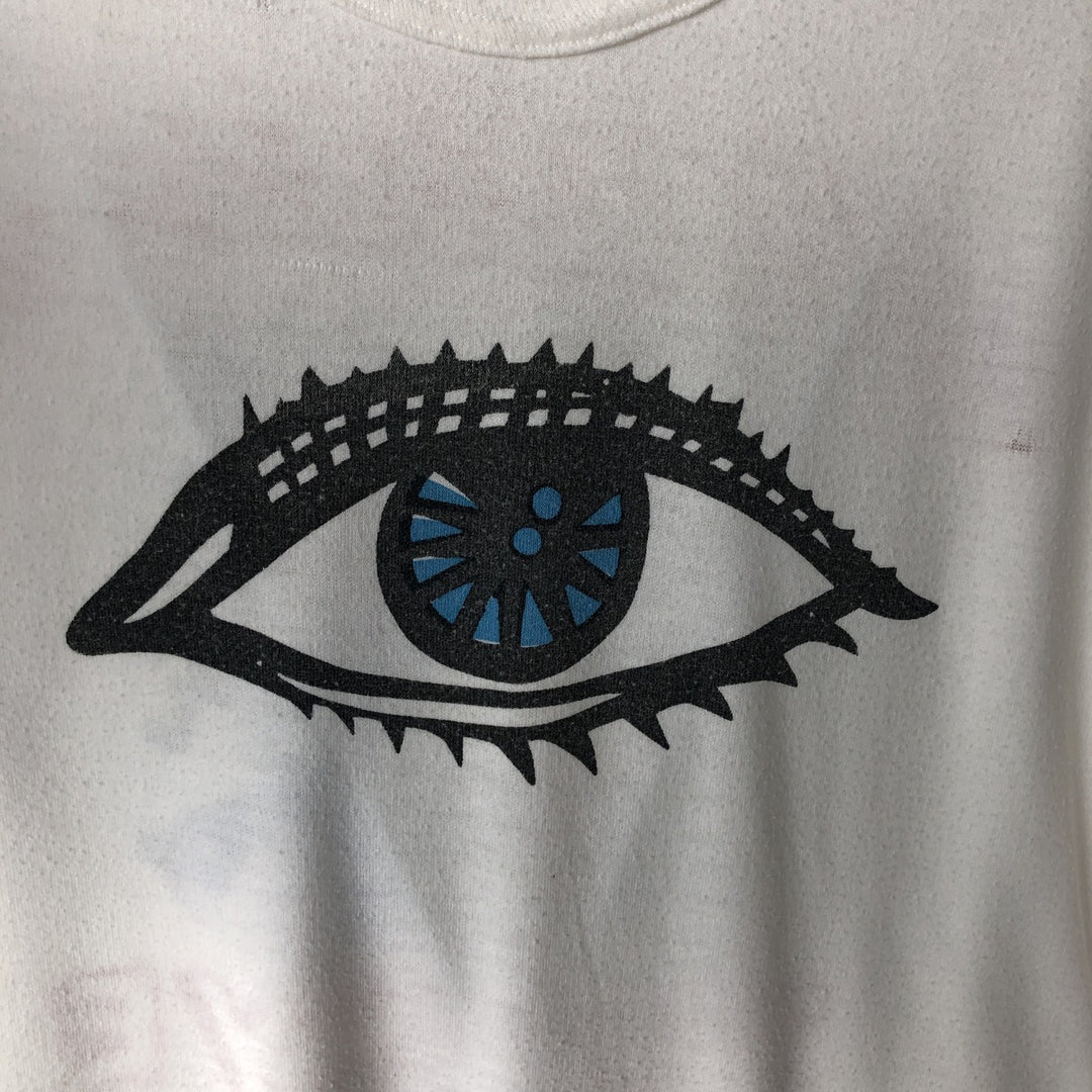 Printed T-shirt, Men's Size S (equivalent), Crew Neck, Vintage unclear white type Vintage Second Hand