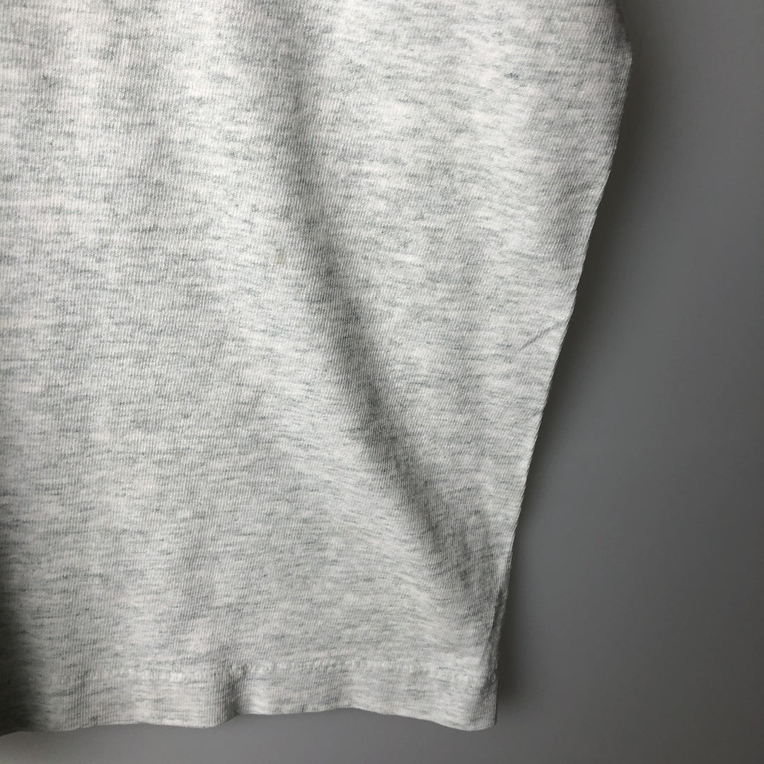 90'S Fruit of the Loom BUTT NAKED FISHING print T-shirt, Made in USA, Men's XL equivalent, Vintage cotton gray type Vintage Second Hand
