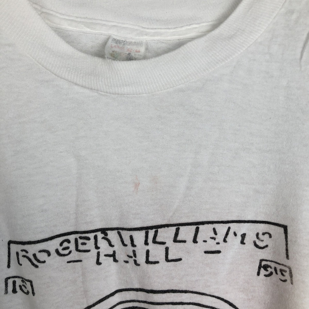 ~90'S Fruit of the Loom Art T-shirt, Men's Size L (approx.), Vintage unclear white type Vintage Second Hand