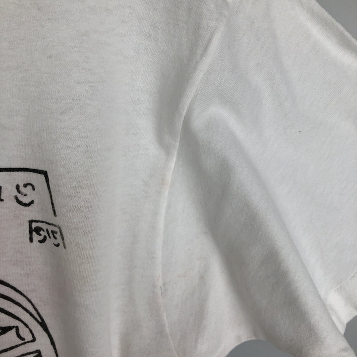 ~90'S Fruit of the Loom Art T-shirt, Men's Size L (approx.), Vintage unclear white type Vintage Second Hand