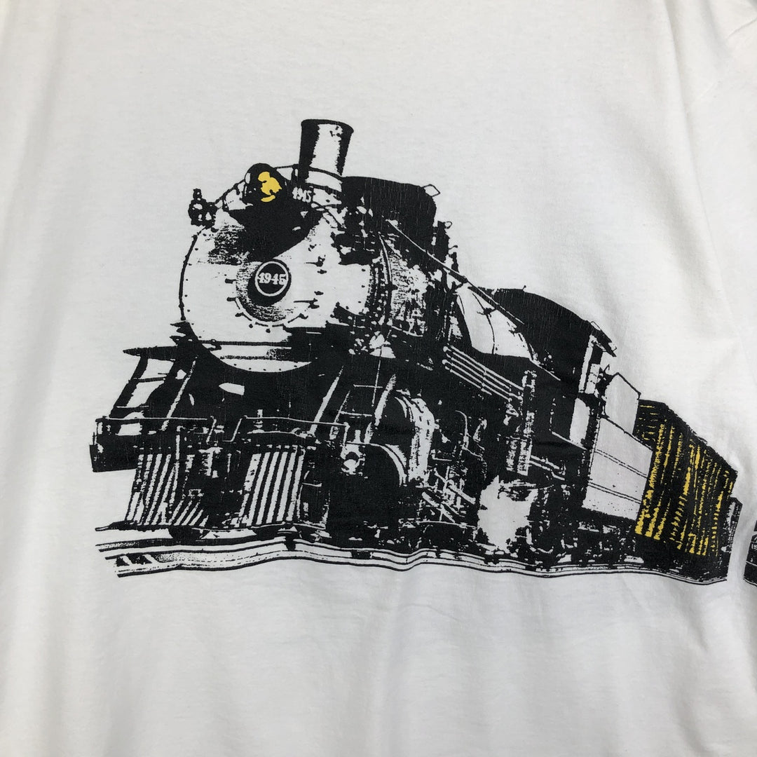 90'S Fruit of the Loom print T-shirt, Made in USA, Men's XXL cotton white type Vintage Second Hand