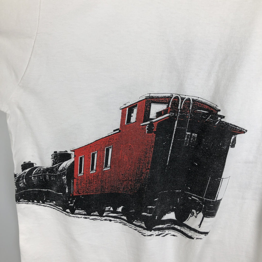 90'S Fruit of the Loom print T-shirt, Made in USA, Men's XXL cotton white type Vintage Second Hand